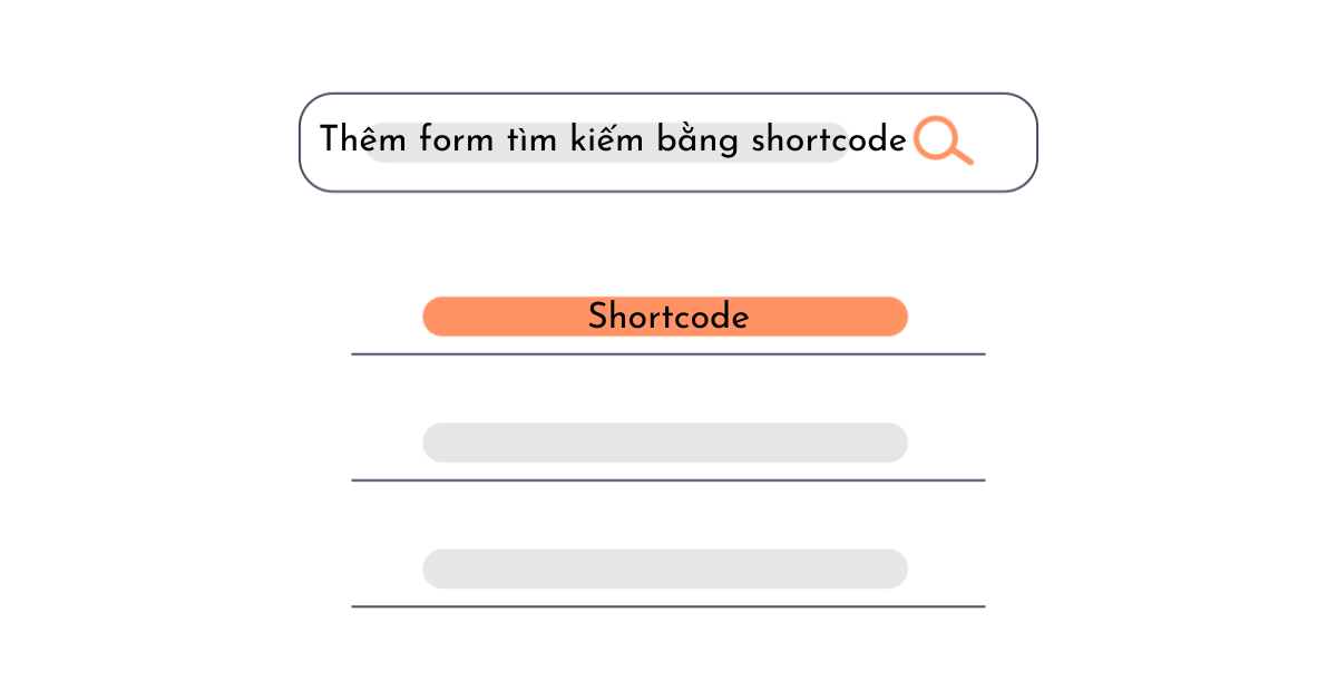 thêm form tìm kiếm bằng shortcode